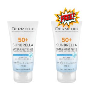 DERMEDIC SUNBRELLA ECRAN SPF50+ PEAUX MIXTES A GRASSES 40ML PACK DE DEUX